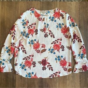 LOFT • Floral Print Blouse • Size M • EUC